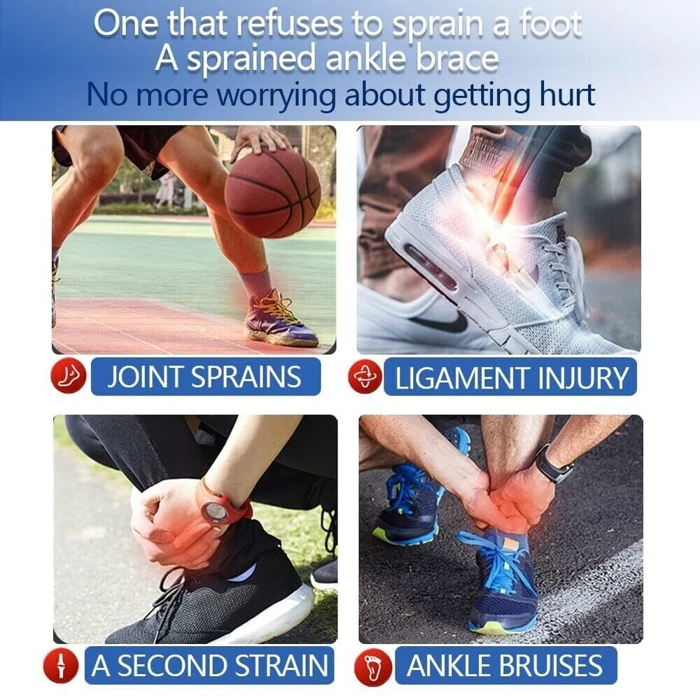 Copper Infused Ankle Brace Foot Support Compression Sleeve Sports Protectors Gym