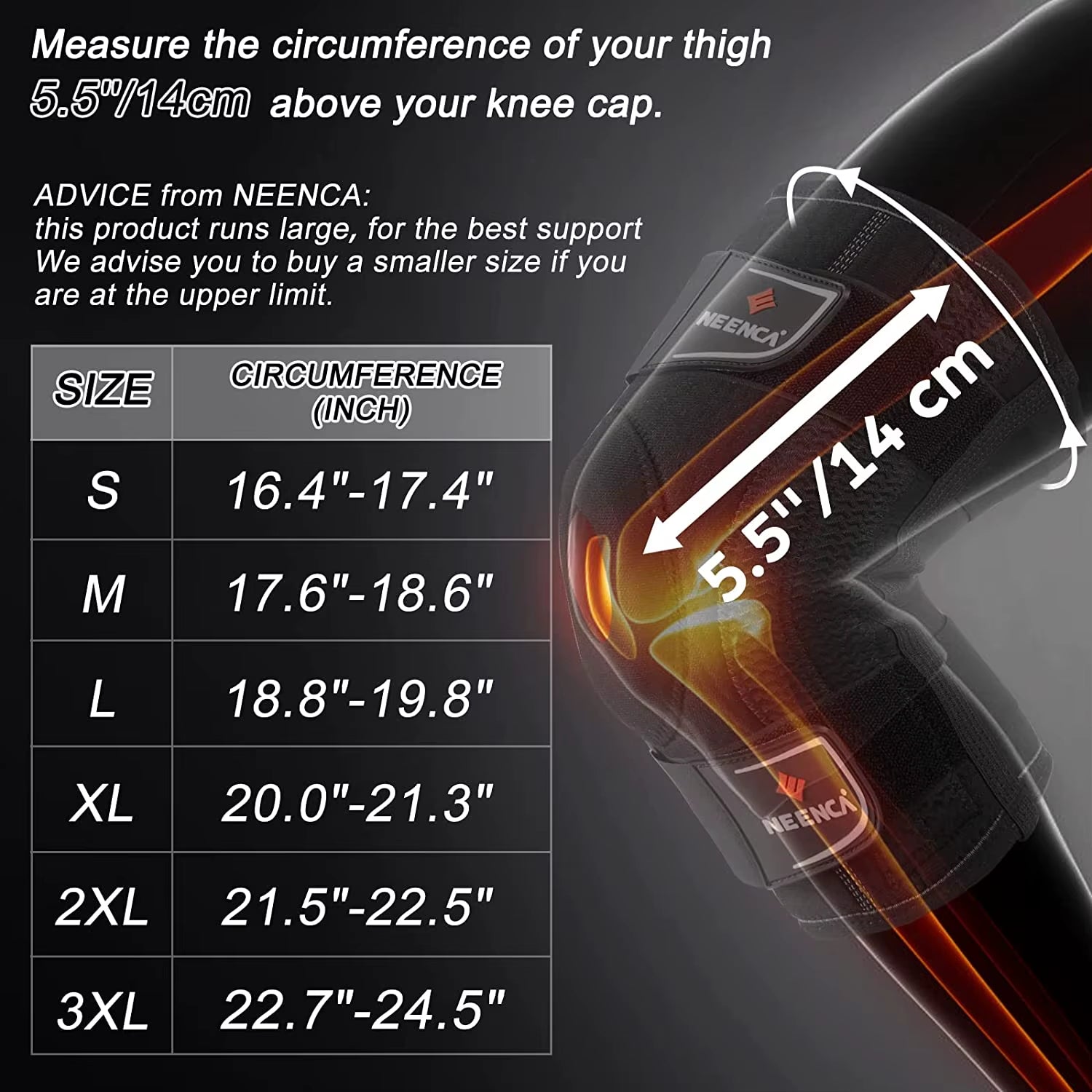 Knee Brace for Knee Pain with Patella Gel Pad & Side Stabilizers Knee Support Arthritis Meniscus Tear Injury Recovery
