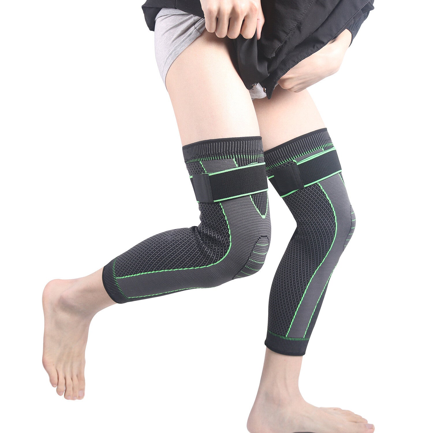 Leg Compression Sleeve Knee Brace Support Protector Arthritis Joint Pain Relief