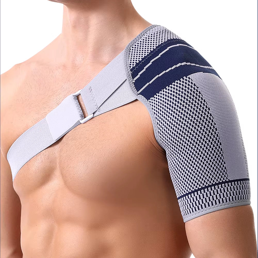 1PCS Shoulder Brace for Men Women,Left Right Shoulder Support Stabilizer Compression Sleeve with Adjustable Strap