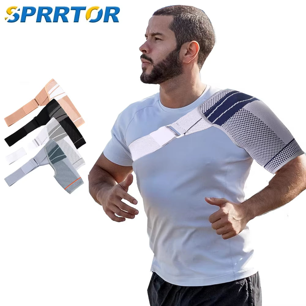 1PCS Shoulder Brace for Men Women,Left Right Shoulder Support Stabilizer Compression Sleeve with Adjustable Strap