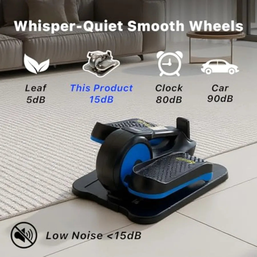 Under Desk Elliptical Machine Electric Ellipse Leg Exerciser with Remote Control 12 Speed Levels Seated Pedal Exerciser for Sen
