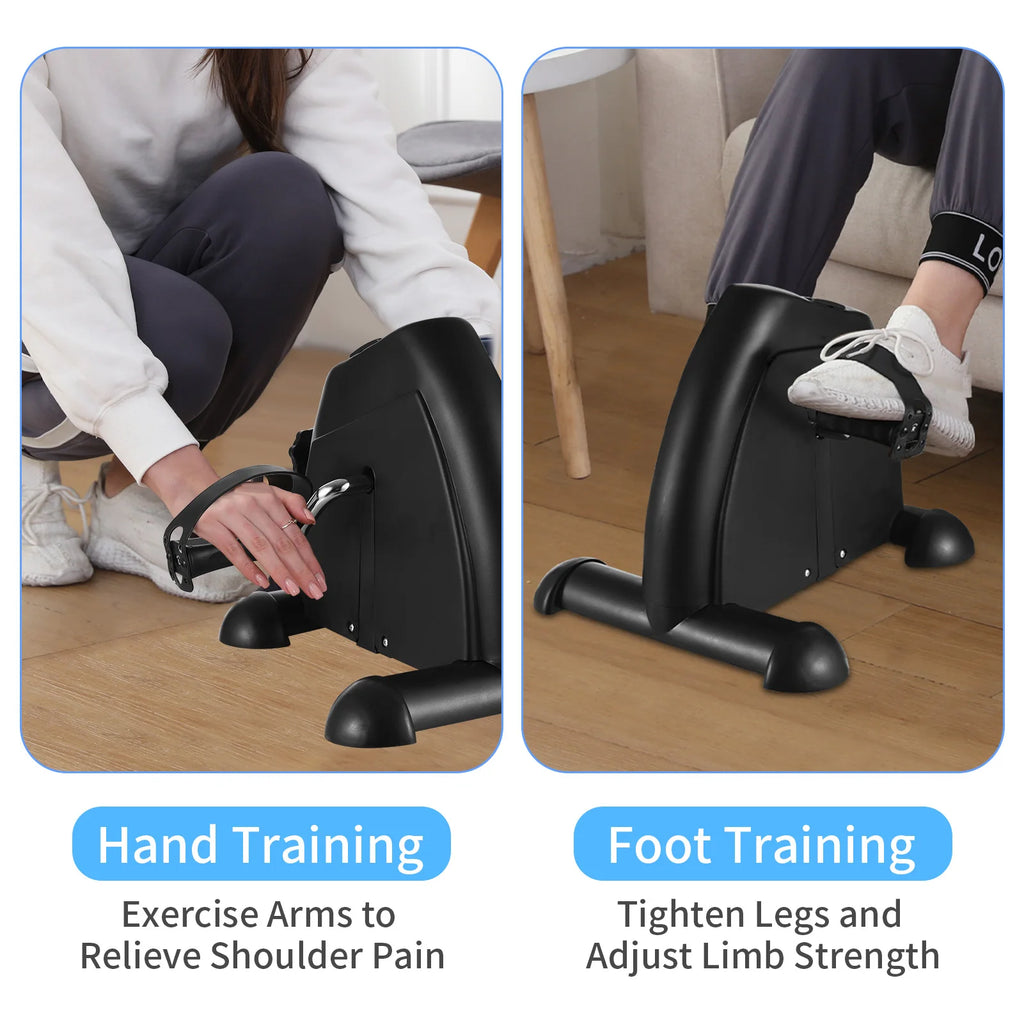Pedal Exerciser Under Desk Bike for Home and Office Mini Bike for Rehabilitation Hand / Leg Exerciser While Sitting Seated Pedal