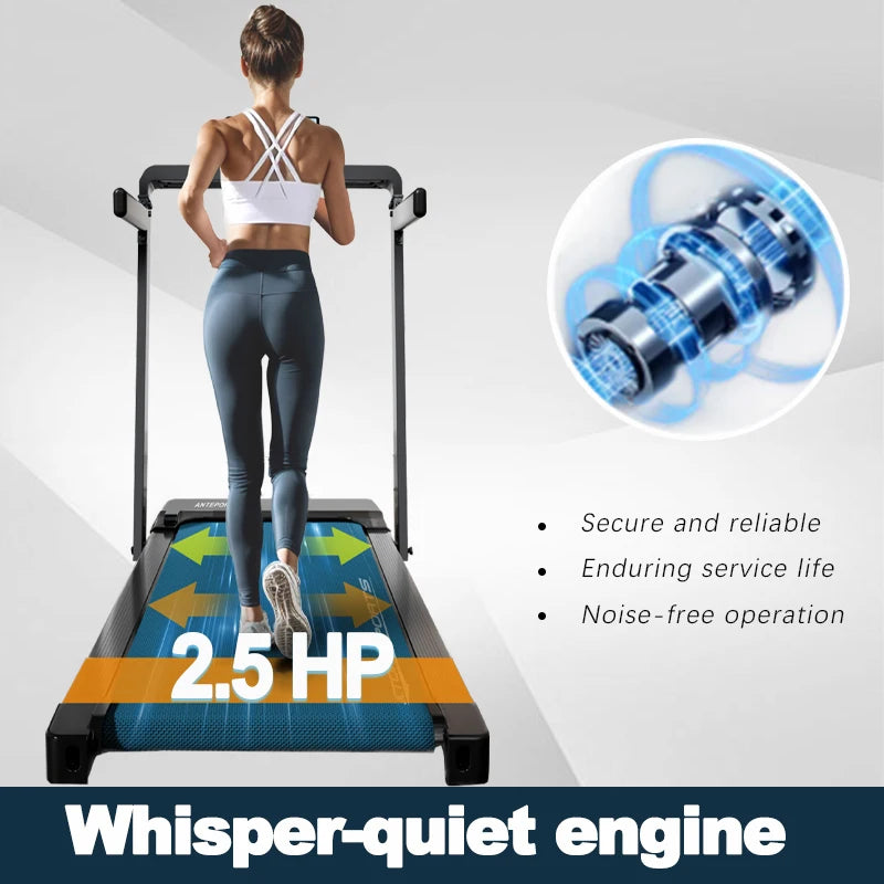 Home Use Foldable Under Desk Treadmill Machine Incline Walking Pad With Electric Motor LED Display LED Screen