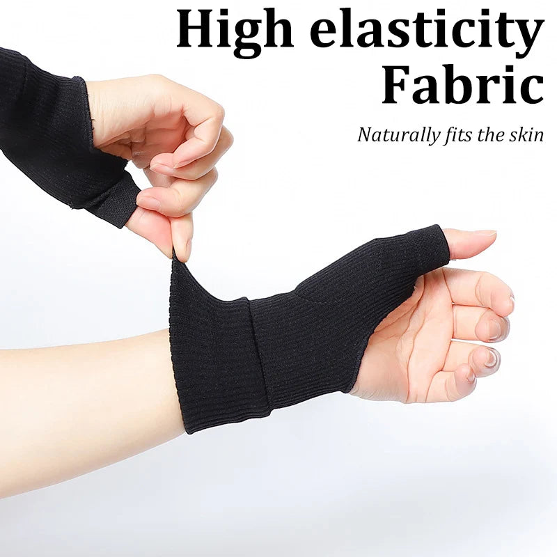 Elastic Thumb Support Brace SEBS Wrist Sleeve Breathable Knitted Protector for Tenosynovitis Hand Daily Work Sports Wear