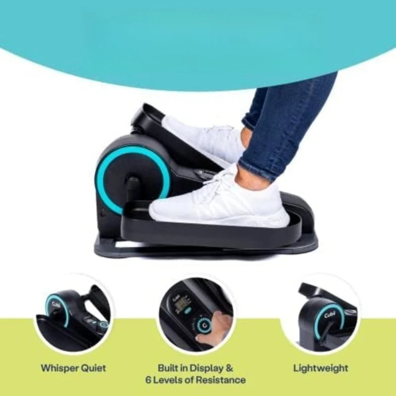 Under Desk Elliptical Machine Portable Seated Pedal Exerciser with Adjustable Resistance Levels for Adults Seniors