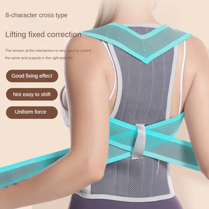 New Design Humpback Girdle Keel Upper Back Strap Brace Shoulder Posture Corrector Scoliosis Spine Support Lumbar Orthopedic Belt XXL
