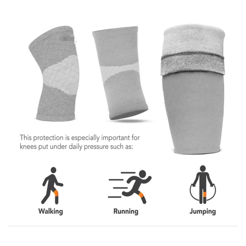 Professional Protection Breathable Bamboo Sports Knee Brace Running Compression Warm Knee Sleeve Pads,pain Relief From Illness