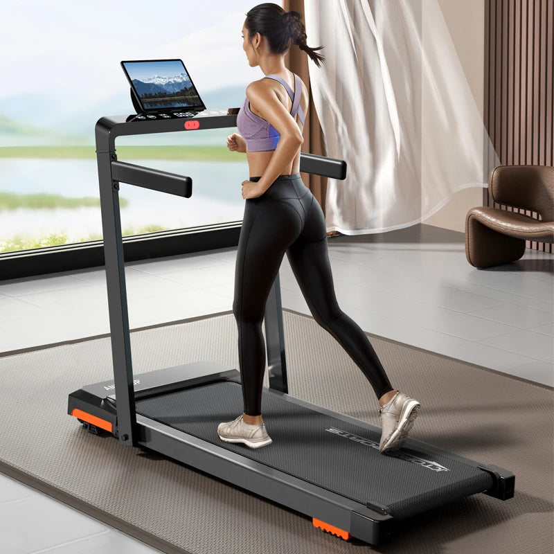 Home Use Foldable Under Desk Treadmill Machine Incline Walking Pad With Electric Motor LED Display LED Screen