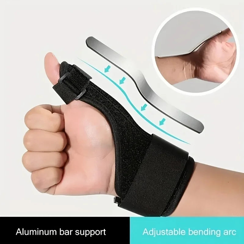 1pcs Adjustable Thumb & Wrist Support Brace with Aluminum Alloy Plate,Breathable for Wrist&Thumb Injury Recovery,fits Both Hands