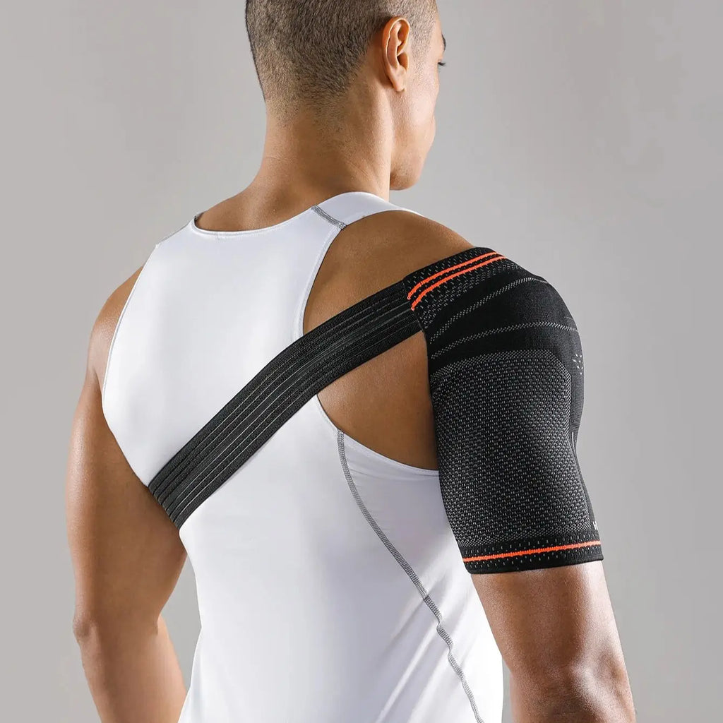 Adjustable Shoulder Support Brace for Women Men with Detachable Silicone Padding Compression Sleeve for Rotator Cuff Injury