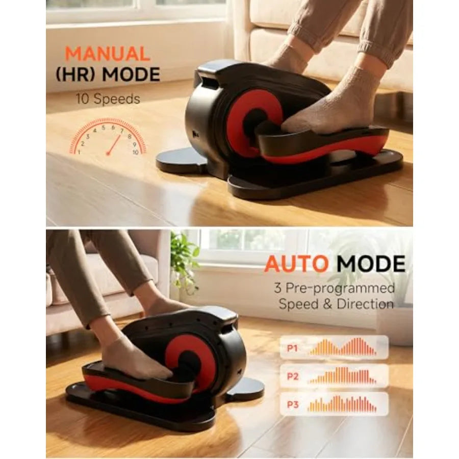 Under Desk Elliptical Exercise Machine for Seniors Women Seated Pedal Exerciser with Remote Control 10 Adjustable Speeds Compac