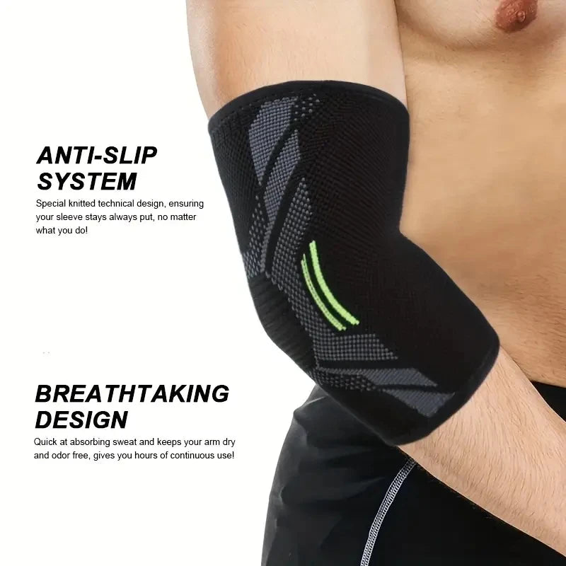 1pc Nylon Elbow Compression Sleeve, Elastic Tennis Elbow Braces For Tendonitis, Arm Supports Golfer Elbow Support