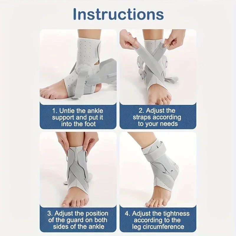 2PCS Ankle Brace for Sprained Ankle Support with Side Stabilizers for Men Women Ankle Splint Stabilizer Recovery Tendonitis