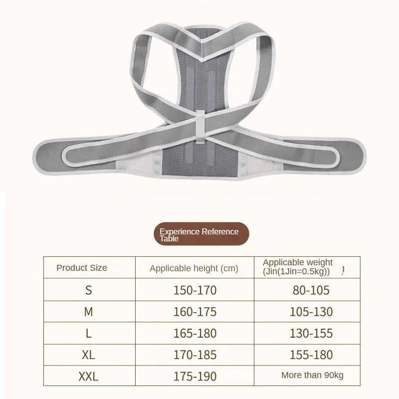 New Design Humpback Girdle Keel Upper Back Strap Brace Shoulder Posture Corrector Scoliosis Spine Support Lumbar Orthopedic Belt XXL