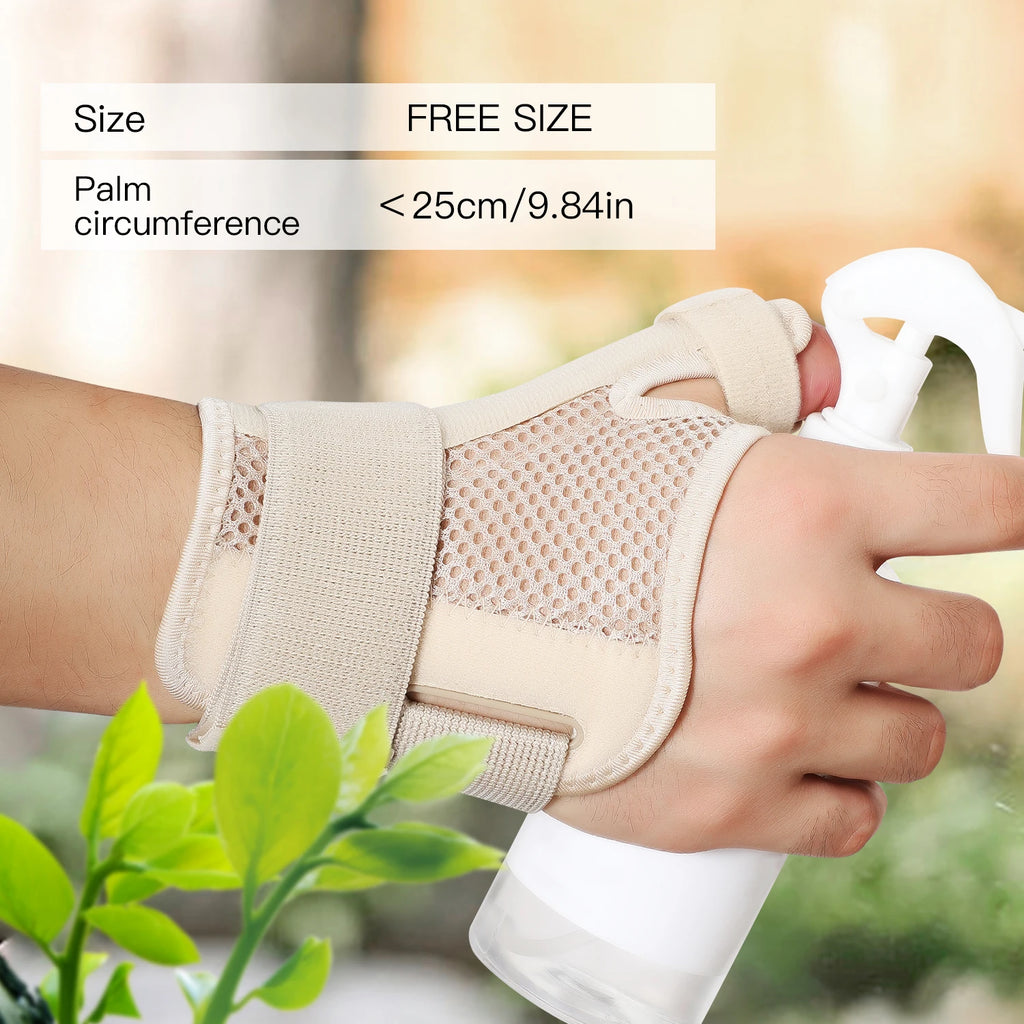 Flexible Splint Wrist Thumb Support Brace for Tendonitis Arthritis Breathable Thumb Protector Guard Fits Right and Left Hand AB044-black