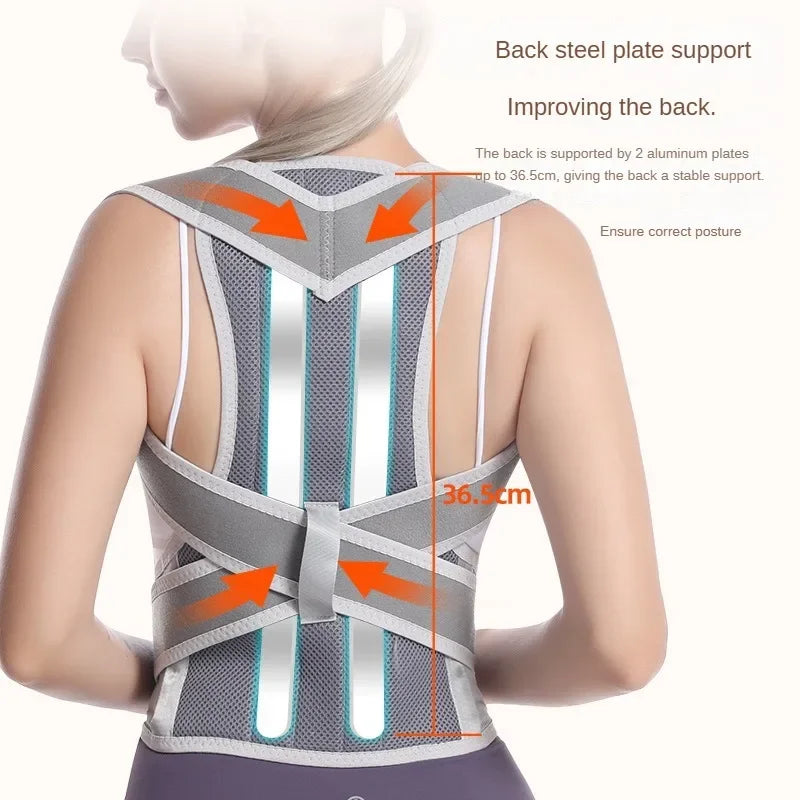 New Design Humpback Girdle Keel Upper Back Strap Brace Shoulder Posture Corrector Scoliosis Spine Support Lumbar Orthopedic Belt XXL