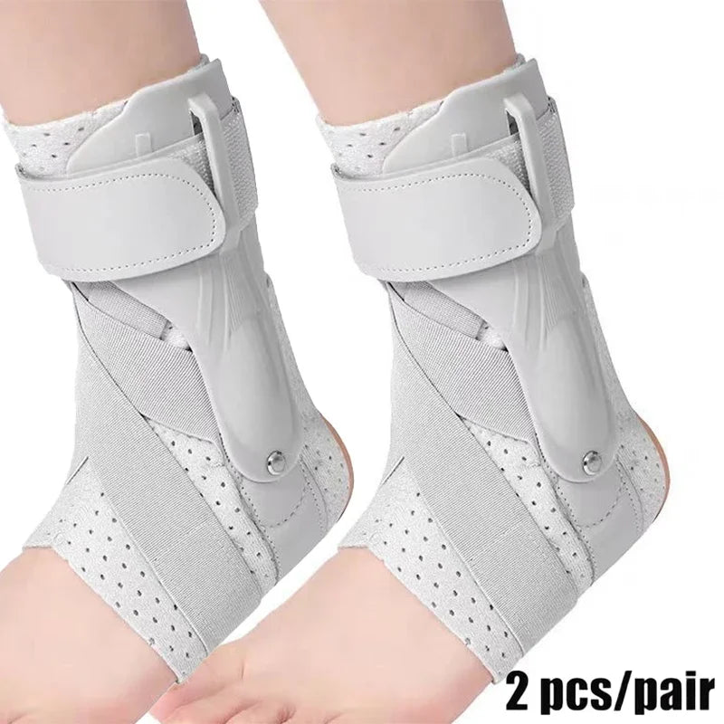 2PCS Ankle Brace for Sprained Ankle Support with Side Stabilizers for Men Women Ankle Splint Stabilizer Recovery Tendonitis