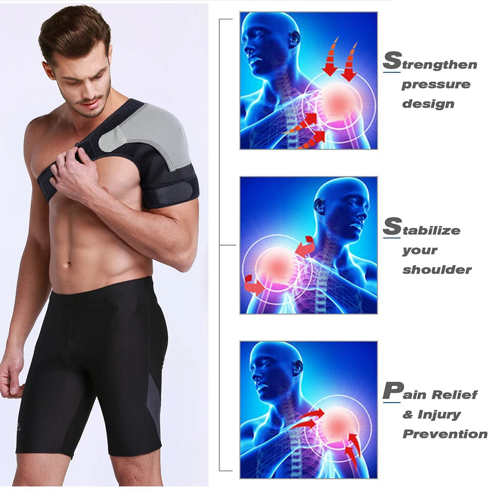 Shoulder Ice Pack Brace Cool Hot Therapy Shoulder Compression Support for Tendonitis, Dislocated Joint, Rotator Cuff Pain Relief