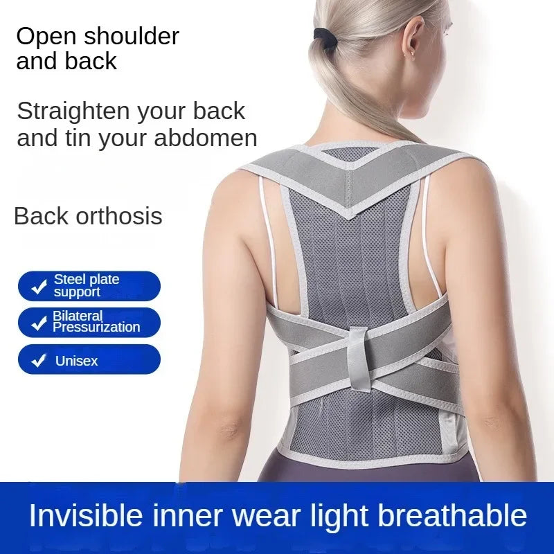 New Design Humpback Girdle Keel Upper Back Strap Brace Shoulder Posture Corrector Scoliosis Spine Support Lumbar Orthopedic Belt XXL
