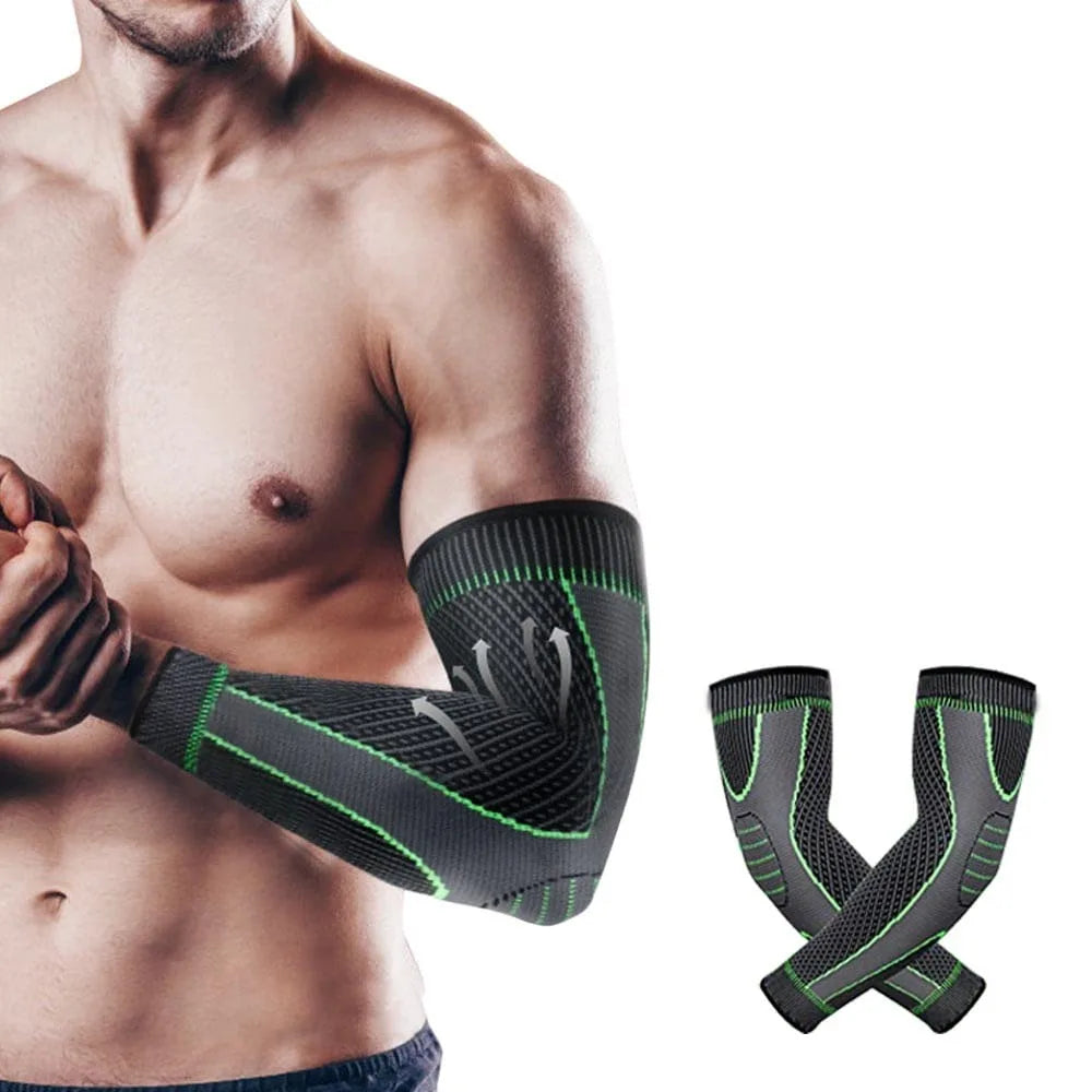 2Pcs Compression Sleeve for Tendonitis -Sports Arm Protection - Elbow Support for Men/Women for Tennis Elbow, Bodybuilding