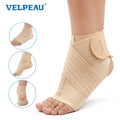 VELPEAU Ankle Compression Sleeve for Achilles Tendinitis and Plantar Fasciitis, Adjustable Ankle Support Universal for Both Feet
