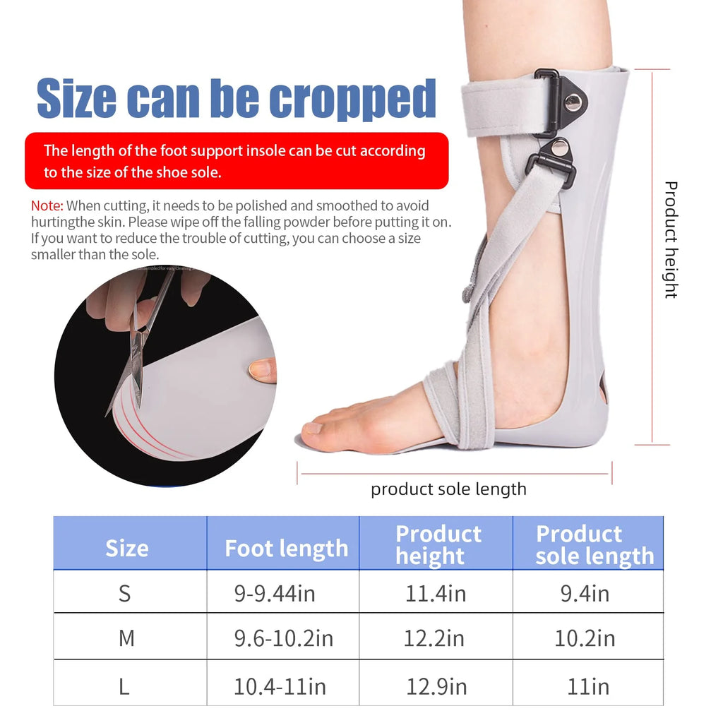 NEW Foot Drop Brace Splint Ankle Foot Orthosis Walking with Shoes or Sleeping for Stroke Hemiplegia