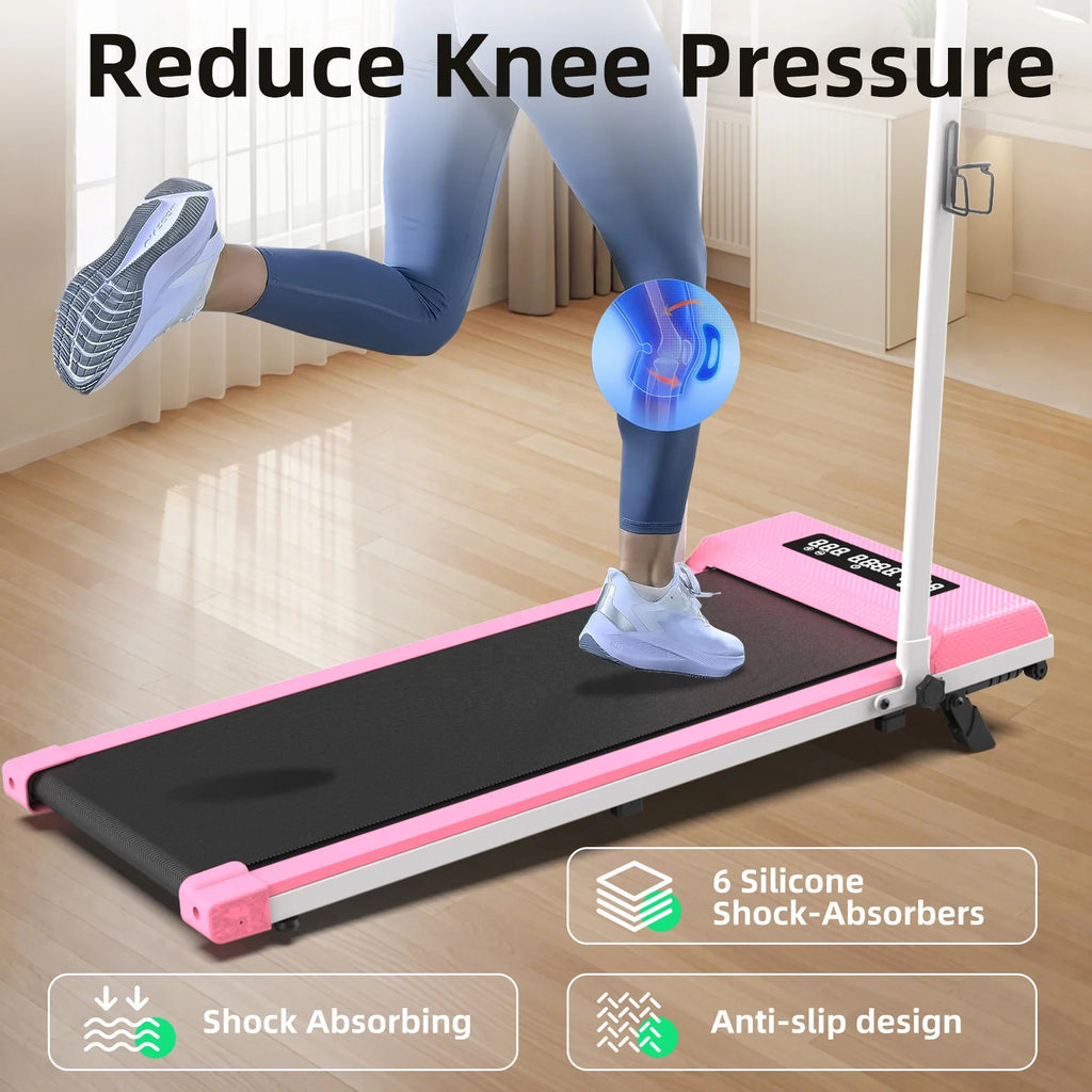 Incline Foldable Walking Pad Treadmills for Home Use Manual Incline Under Desk Compact Treadmill with Fit Show APP
