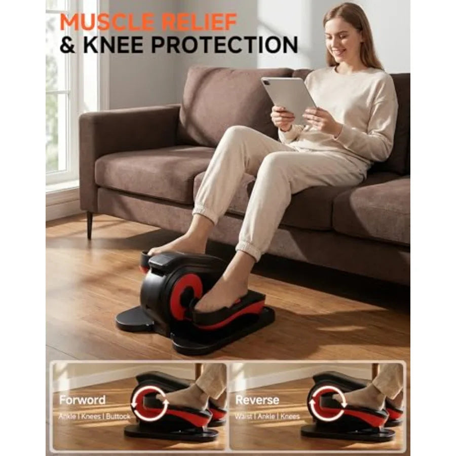Under Desk Elliptical Exercise Machine for Seniors Women Seated Pedal Exerciser with Remote Control 10 Adjustable Speeds Compac
