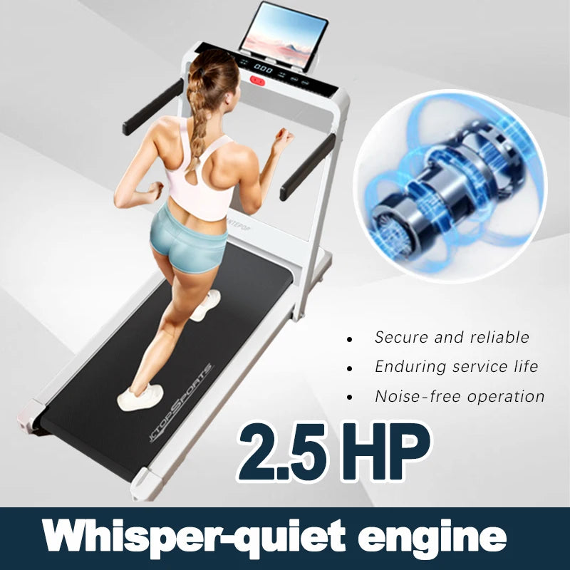Home Use Foldable Under Desk Treadmill Machine Incline Walking Pad With Electric Motor LED Display LED Screen