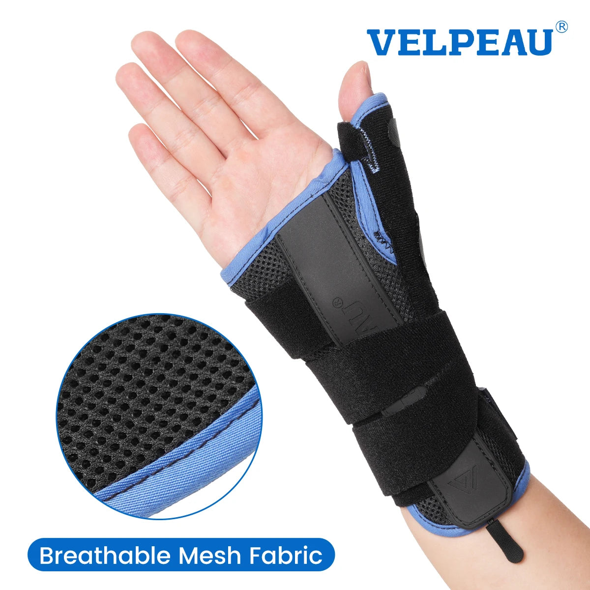 VELPEAU Wrist Brace with Thumb Support for De Quervain's Tenosynovitis, Sprain and Arthritis Pain, Wrist Splint for Men Women