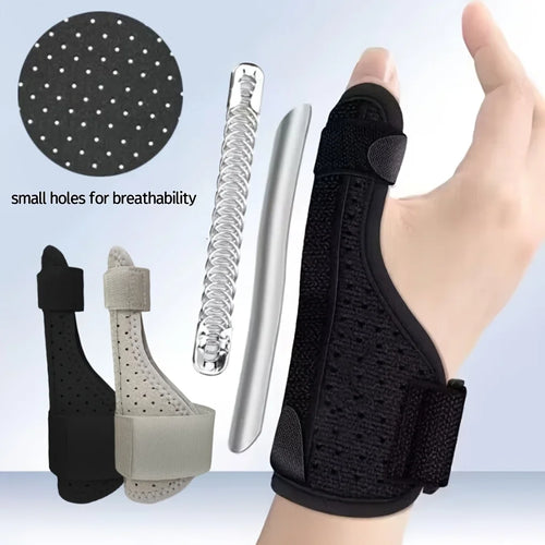 1pcs Adjustable Thumb & Wrist Support Brace with Aluminum Alloy Plate,Breathable for Wrist&Thumb Injury Recovery,fits Both Hands