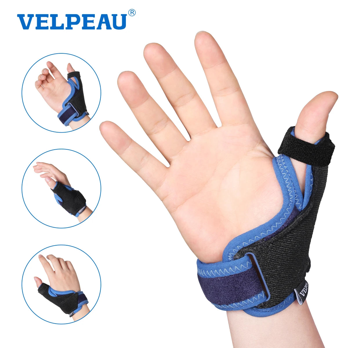 VELPEAU Thumb Brace for De Quervains Tenosynovitis, Tendonitis and Arthritis Pain, CMC Joint Thumb Splint Fits Both Hands