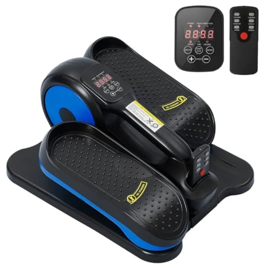 Under Desk Elliptical Machine Electric Ellipse Leg Exerciser with Remote Control 12 Speed Levels Seated Pedal Exerciser for Sen