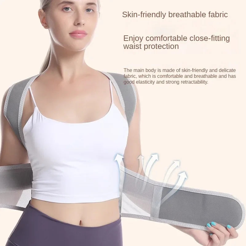 New Design Humpback Girdle Keel Upper Back Strap Brace Shoulder Posture Corrector Scoliosis Spine Support Lumbar Orthopedic Belt XXL