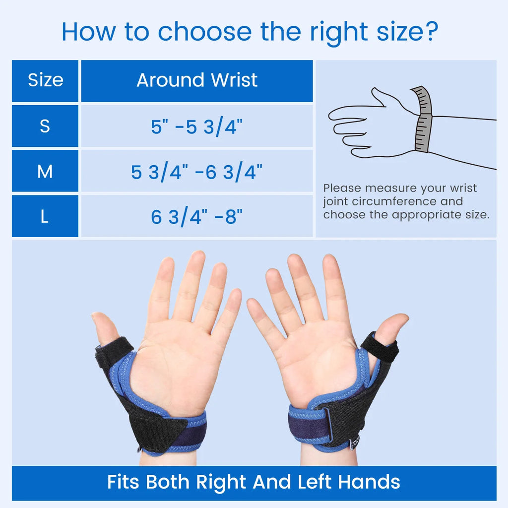 VELPEAU Thumb Brace for De Quervains Tenosynovitis, Tendonitis and Arthritis Pain, CMC Joint Thumb Splint Fits Both Hands