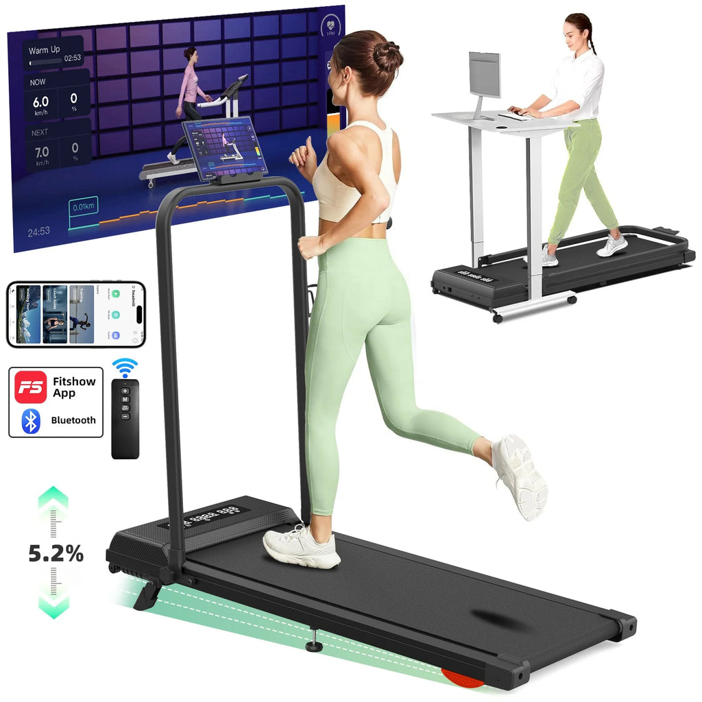 Portable High Quality Under Table Treadmill for Home with Incline Gym Exercise LED Display Foldable Walking Pad Treadmill