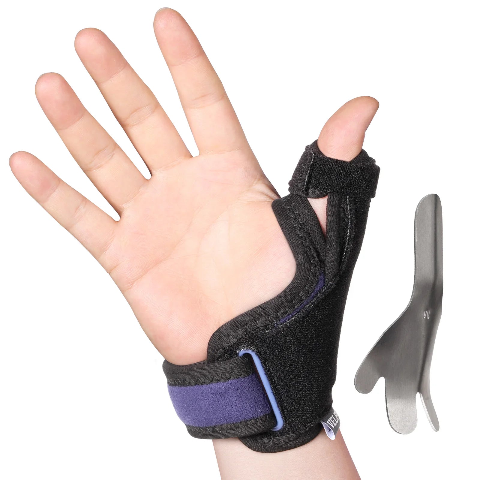 VELPEAU Thumb Brace for De Quervains Tenosynovitis, Tendonitis and Arthritis Pain, CMC Joint Thumb Splint Fits Both Hands