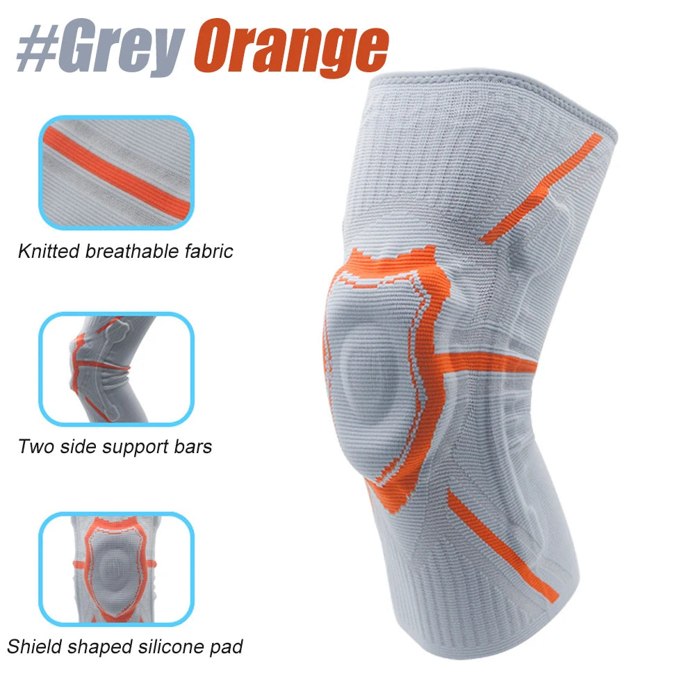 Compression Stabilizing Knee Brace for Soccer/Hiking - Anti-Slip Knee Sleeve with Patella Gel Pad for Patella & Meniscus Support