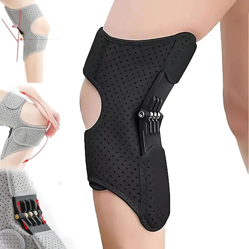 New with Powerful Rebound Springs Knee Assistive Device Non-Slip Breathable Knee Booster Adjustable Spring Stabilizer
