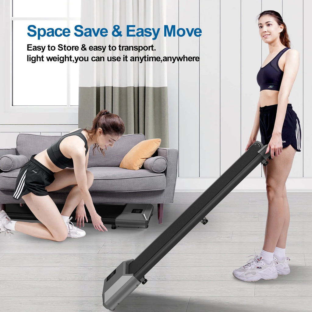 2in1 Walking Pad Mini Treadmill Portable for Home&Office Under Desk LCD Screen Max 250lbs Quiet Treadmills Exercise Machine