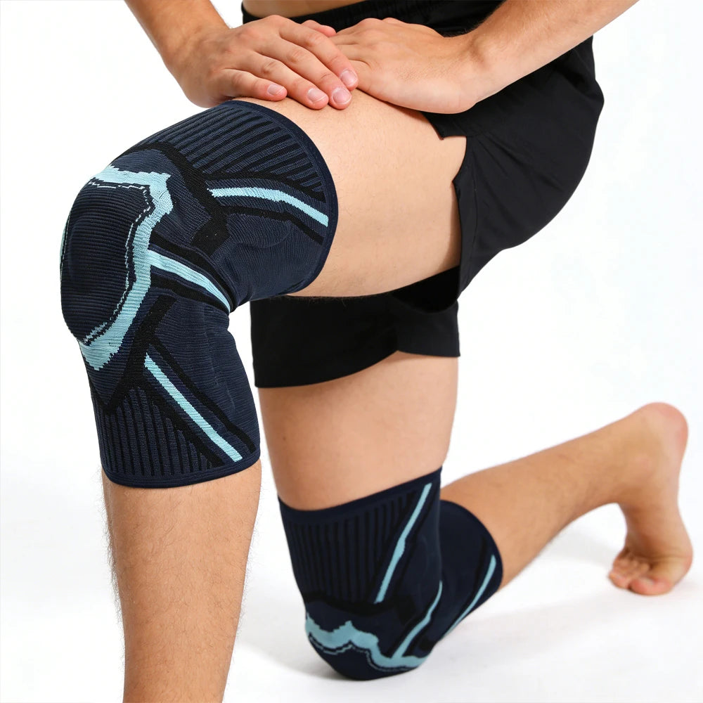 Compression Stabilizing Knee Brace for Soccer/Hiking - Anti-Slip Knee Sleeve with Patella Gel Pad for Patella & Meniscus Support