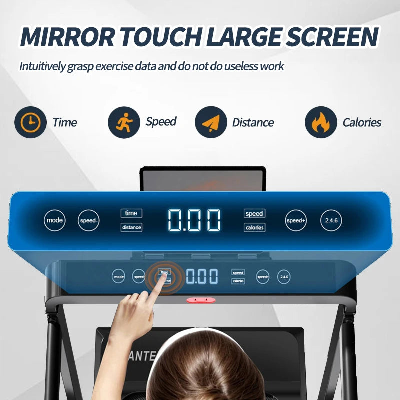 Home Use Foldable Under Desk Treadmill Machine Incline Walking Pad With Electric Motor LED Display LED Screen