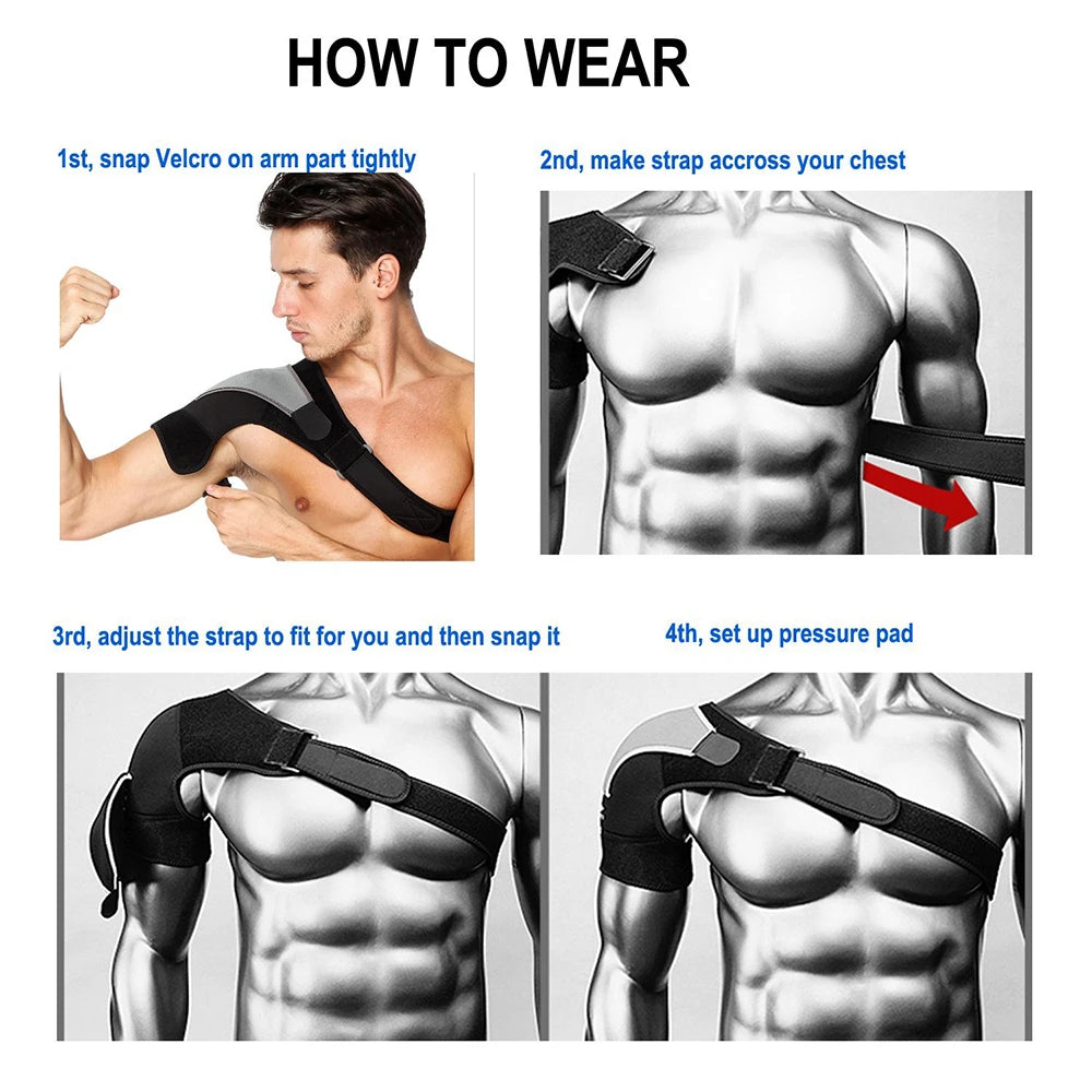 Shoulder Ice Pack Brace Cool Hot Therapy Shoulder Compression Support for Tendonitis, Dislocated Joint, Rotator Cuff Pain Relief