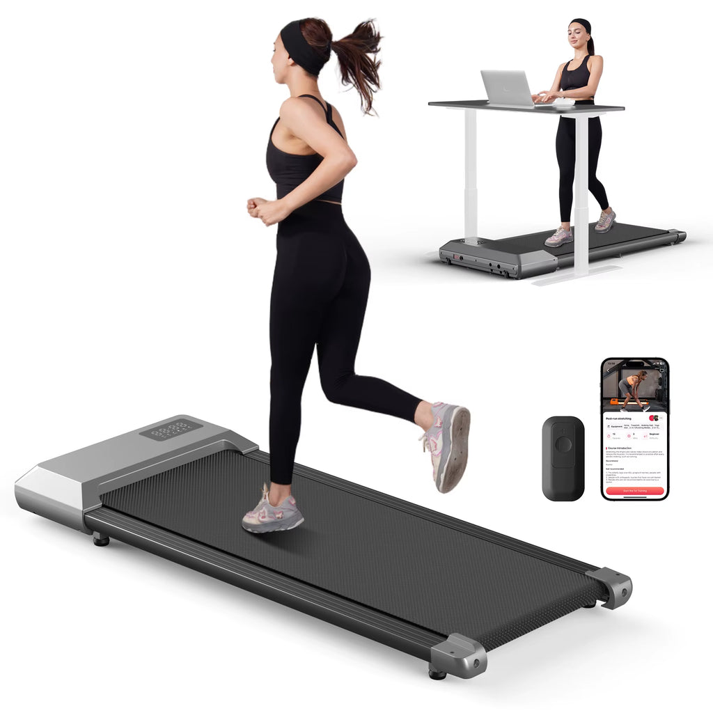 Smart under Desk Treadmill for Home Office,Treadmill with App&Remote Control, LCD Screen, Quiet Walking Jogging Exercise Machine