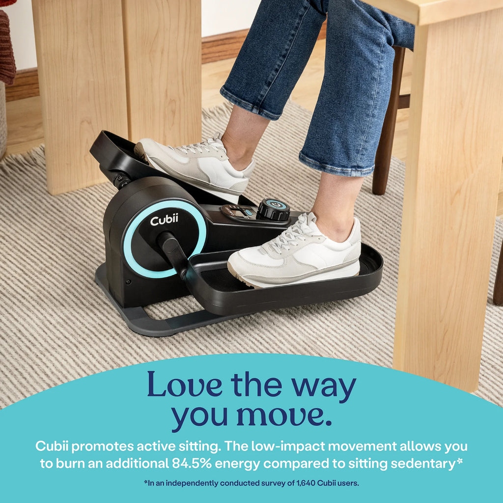 Move - under Desk Elliptical Bike Pedal Exerciser Portable Seated Elliptical Machine W/ Adjustable Workout Levels